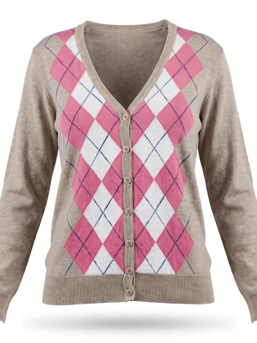 G.H. Bass & Co. women’s cardigan with argyle pattern size Large